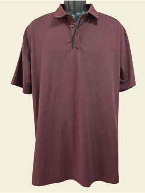 01. Algo Mens Maroon Performance Polo XLT Quick Dry Anti-Odor UV Protection